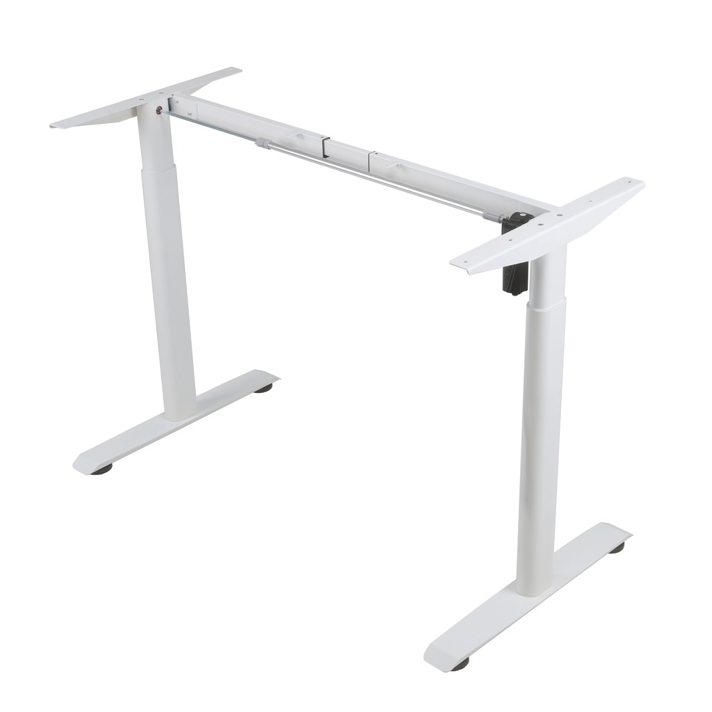 Ergonomic 2SCAF2 sit/stand desk frame with single motor and oval tube design for height adjustable workstations.