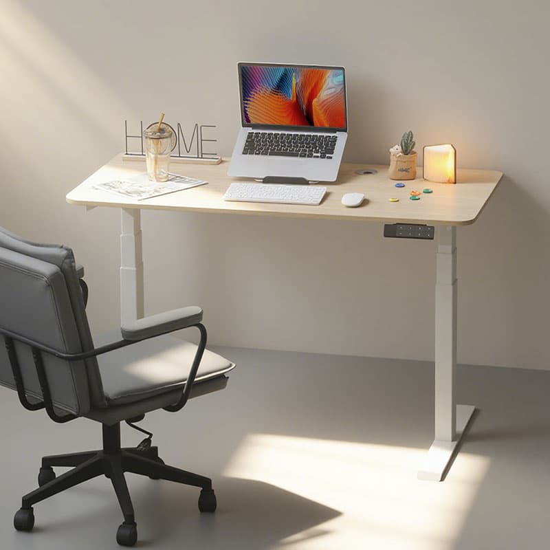 The NATE 2AF3 standing desk featured in a stylish and modern home office setting, complementing the decor.