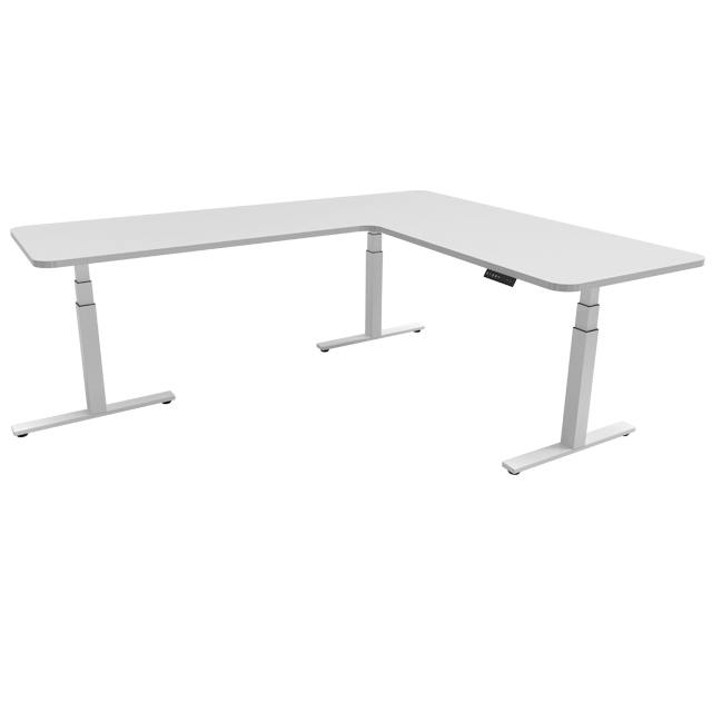 Wholesale Three Motors Square 3-stage Best L Shaped Electric Corner Sit And Stand Desk Mechanism Height Adjustable