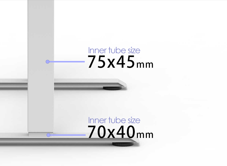 3SABRH2-Standing Desk Frame-Inner tube specifications 70x40mm