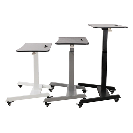 Square Tube Gas Spring Desk Sit And Standing Up Computer Lift Desk 