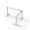 l shaped sit stand desk frame display - double rod structure is more robust to use