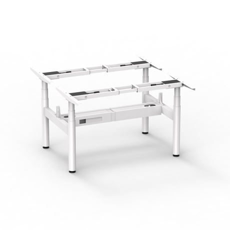 NT33-4DF3 NATE DRIVE Commercial Electric Standing Desk | 4-Motor Quiet Lift System with Dual-Side Adjustment & Smart Controller