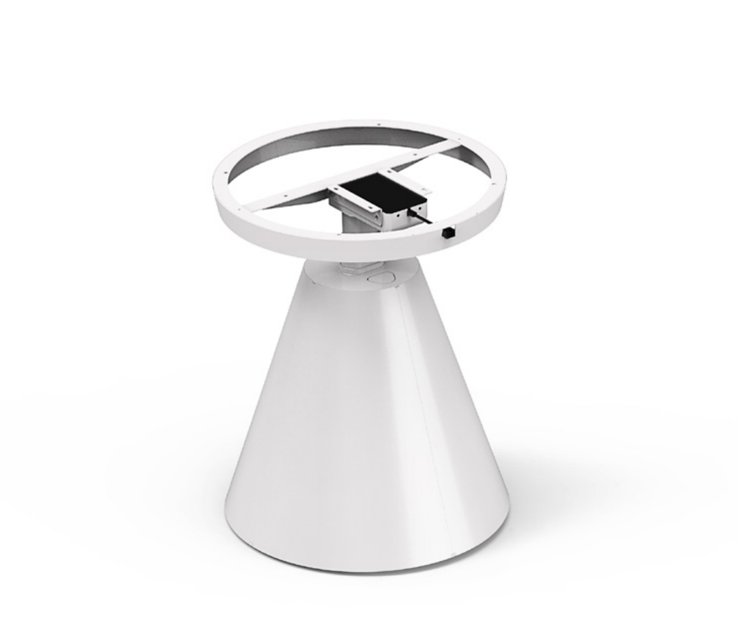 The single-leg layout is suitable for coffee tables and small-scale conference, office, and negotiation settings.