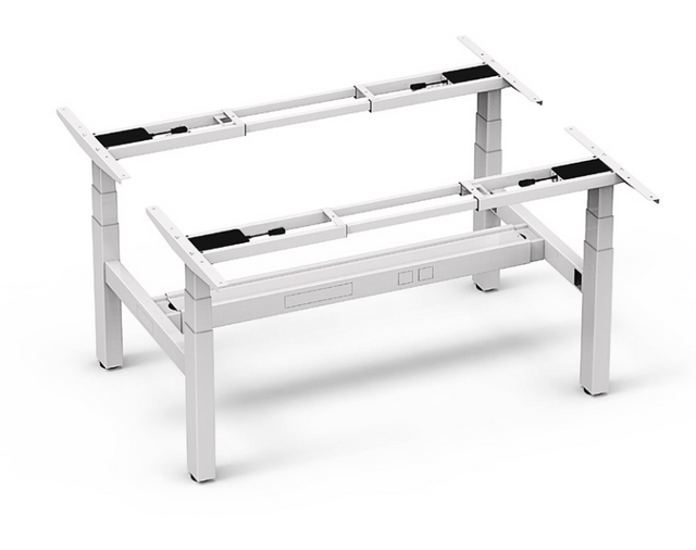 NT33-4HF3A White Standing Desk Frame – Heavy-Duty Adjustable Legs with Cable Management & Smart Controller