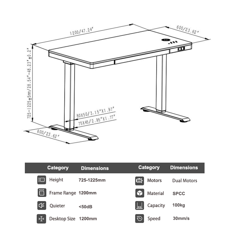 line drawing | NATE healthy desk