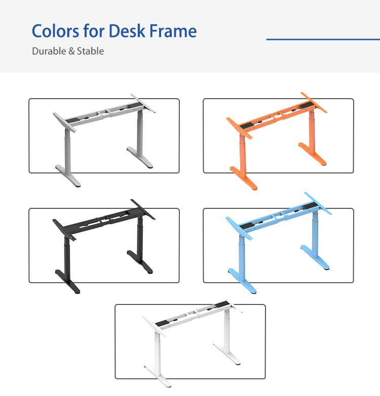 User at a workstation equipped with 2CF2 dual motor standing desk, enjoying a healthy and comfortable office experience.