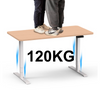 standing on the desk to demonstrate