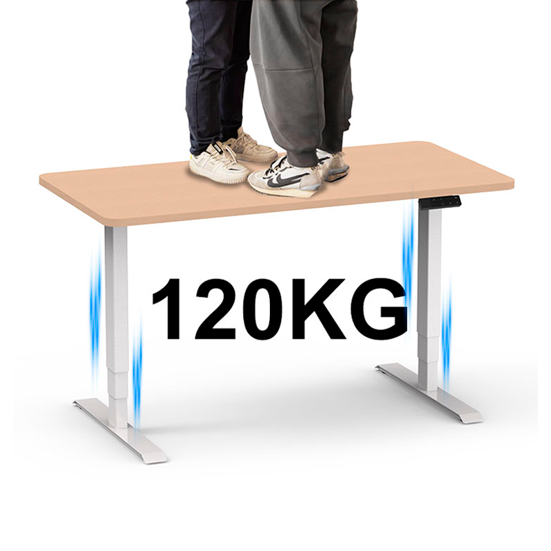standing on the desk to demonstrate