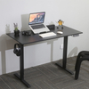 A clean and modern work-from-home setup on the SACR2 standing desk, showcasing its ample space for a laptop, accessories, and a tidy workspace.