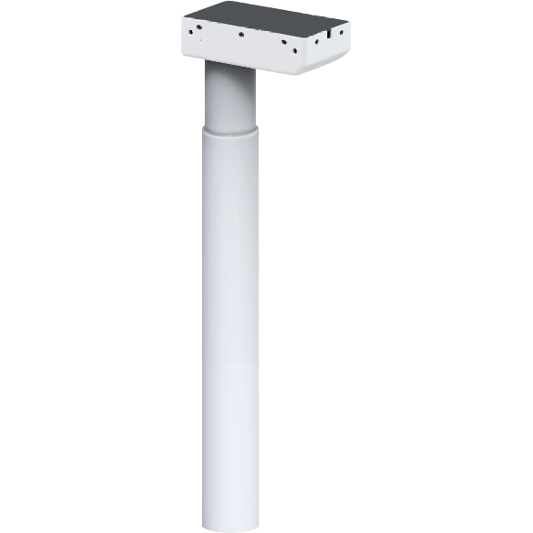 DF2 Round 2-Section Height-Adjustable Desk Column Main Image Display