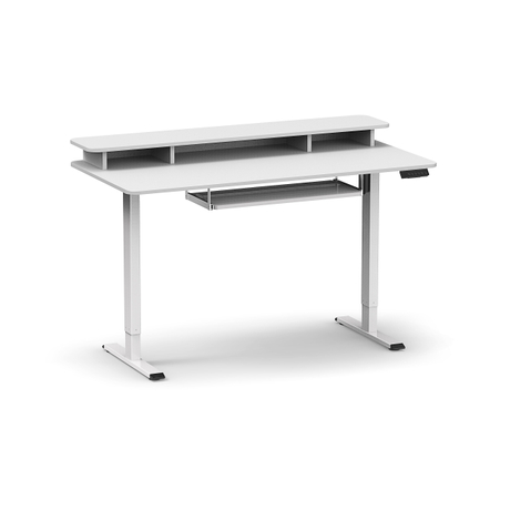 NATE Electric Standing Desk, Adjustable Height Stand-up Desk, 1400×700mm, Double-layer with Drawers, Ready-to-use Desk for Home Office