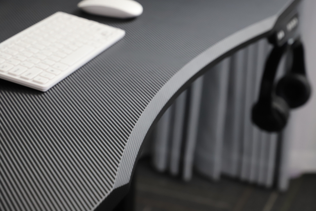 2SBAF2-GD: Premier Streaming/Gaming Desk. RGB, Hooks, Cable Mgmt. Stitched Legs for Longevity/Smoothness.