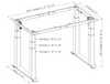 line drawing - Creative DIY Dining Table with Powerful Linkage Mechanism, Extra Stability, Aesthetic Large Square Tube Design, and Electric Height Adjustment - A Must-Have for Home Kitchens!