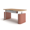 Custom Orange Steel Casing on NATE NT33-2DF3 Heavy-Duty Adjustable Standing Desk with Industrial-Grade Design