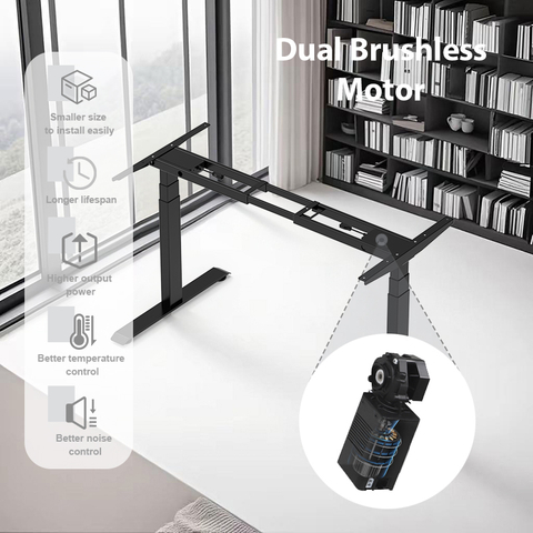  Quiet Brushless dual-motor height adjustable desk | longevity sit to stand frame
