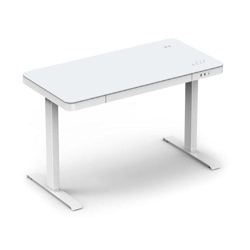 Executive standing desk with glass top