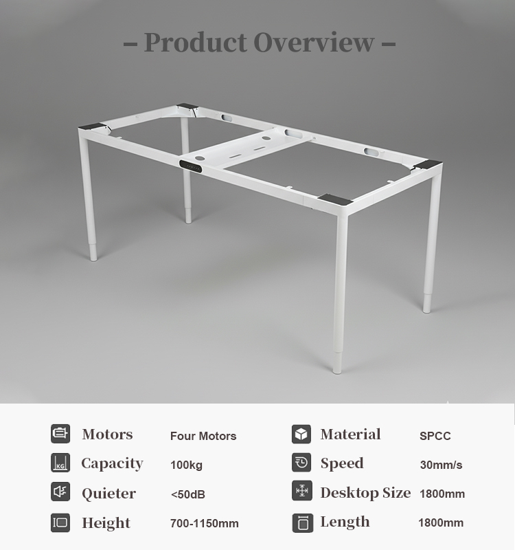 CZ-4DBRF2 Electric Height-Adjustable Dining Table 1800mm*800mm Standard Model, Factory Direct Pricing for Business High-Quality Standing Desk