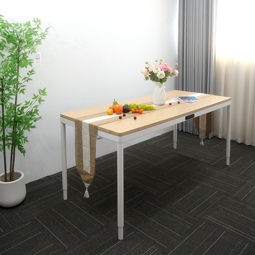 Dining table with decorative scene by the window