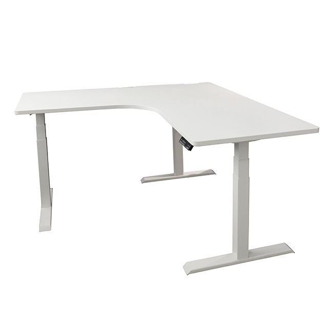 Wholesale Three Motors Square 3-stage Best L Shaped Electric Corner Sit And Stand Desk Mechanism Height Adjustable