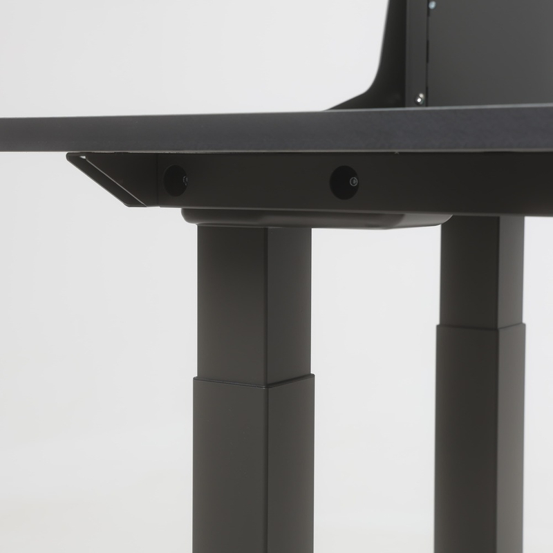 Side View of Heavy Duty Electric Lifting Column and Tabletop Support Frame Structure