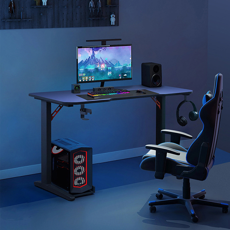  Wholesale Fixed Height Width Home Office Computer Gaming Desk with Cup Holder, Headphone Hook for Gamer