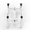 Detailed illustration of electric standing desk frame wiring channels, ensuring a clean and organized setup