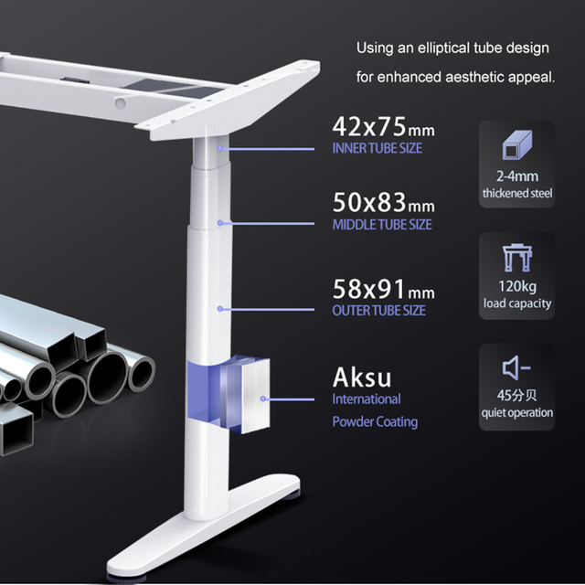  Smart anti-collision feature of the 2CF2 electric standing desk frame, ensuring user and equipment safety.