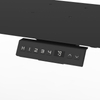 Detail close-up of 2YDTV motorized TV cart and electric lift stand. Highlights the smart controller with digital display and memory preset functions, a key selling point.