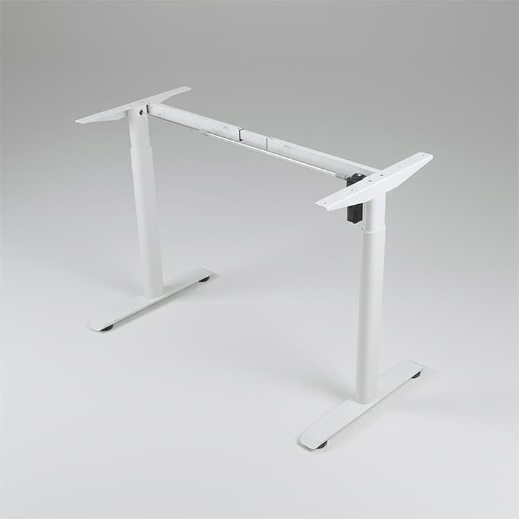 The 2SCAF2 intelligent height adjustable desk in a clean office environment, promoting a healthier way to work by alternating between sitting and standing.