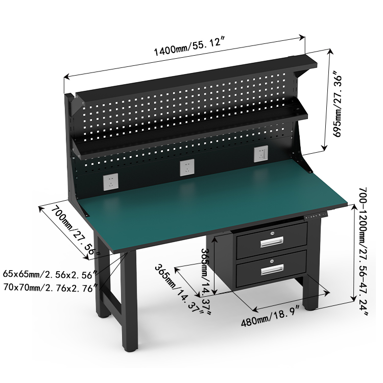 4BF2 Workbench Dimensions