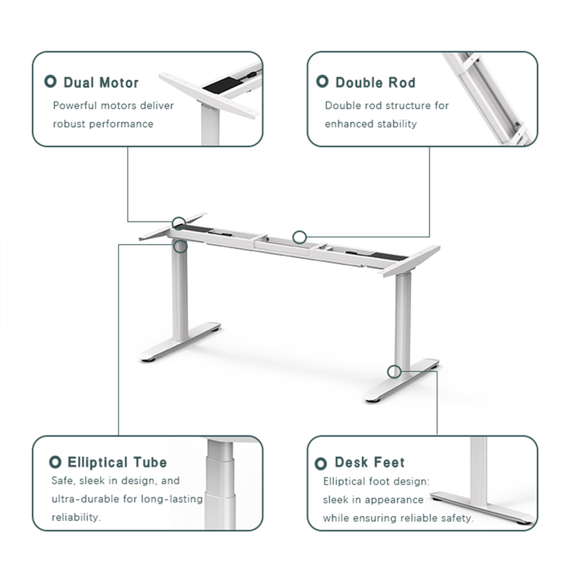 2CF3-KZC2-Customised Version standing desk frame-Key Features of the Exterior Design