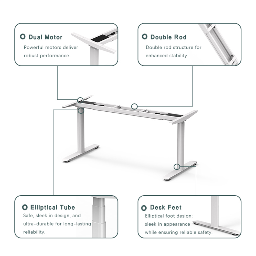 2CF3-KZC2-Customised Version standing desk frame-Key Features of the Exterior Design
