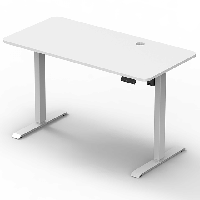 2-stage Reversed Column Single Motor Motorized Automatic Electric Height Adjustable Standing Desk Office Furniture