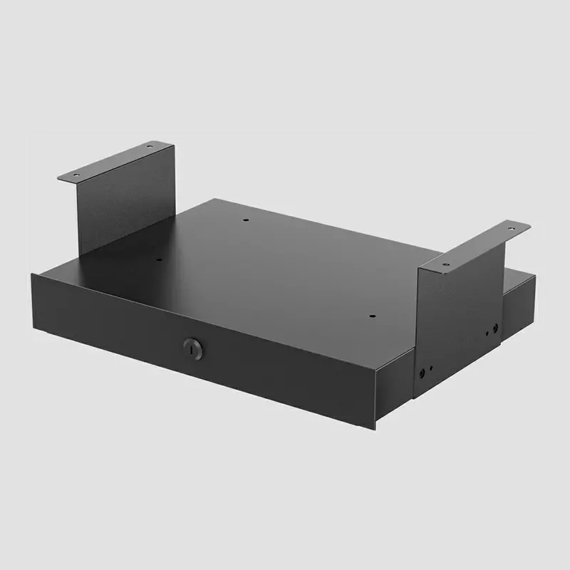 NATE HCT-E black steel desk drawer combination closed view