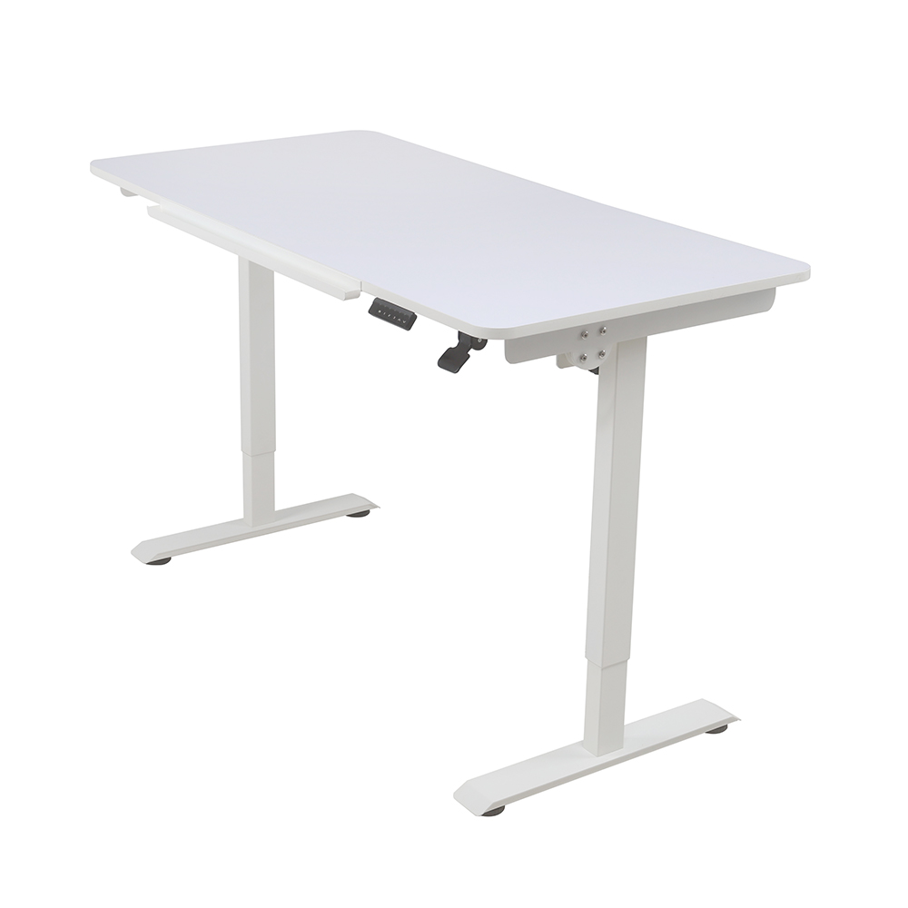 Close-up of the ST1-2SACRHF2(A) drafting desk frame tilted, highlighting the smooth pneumatic adjustment mechanism and safety stopper.