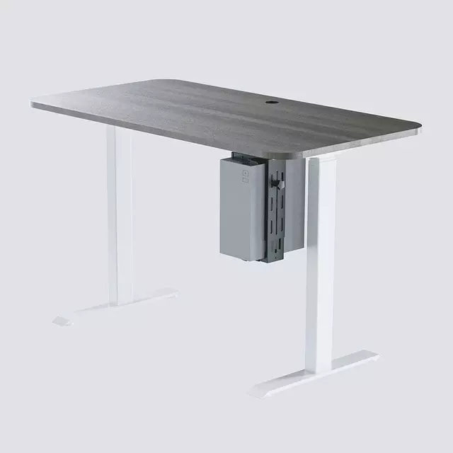 NATE HZJ-E under-desk CPU holder installed on standing desk