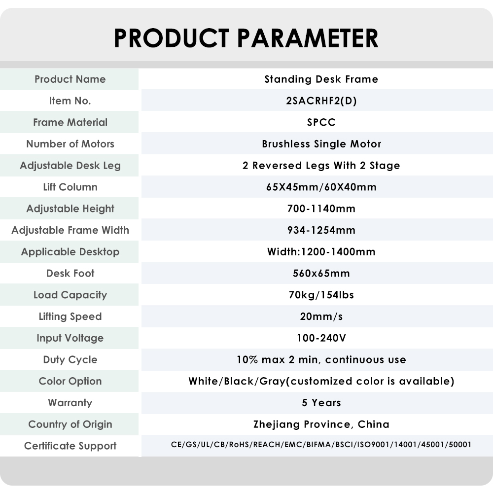 2SACRHF2(D) product parameter table