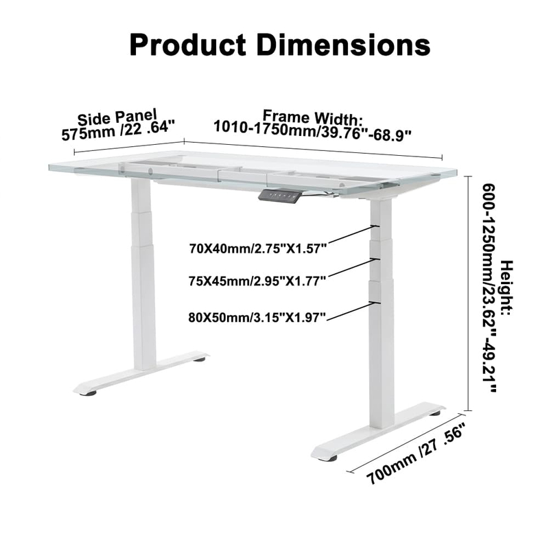 NATE 2AF3 solid stable dual motor standing desk construction