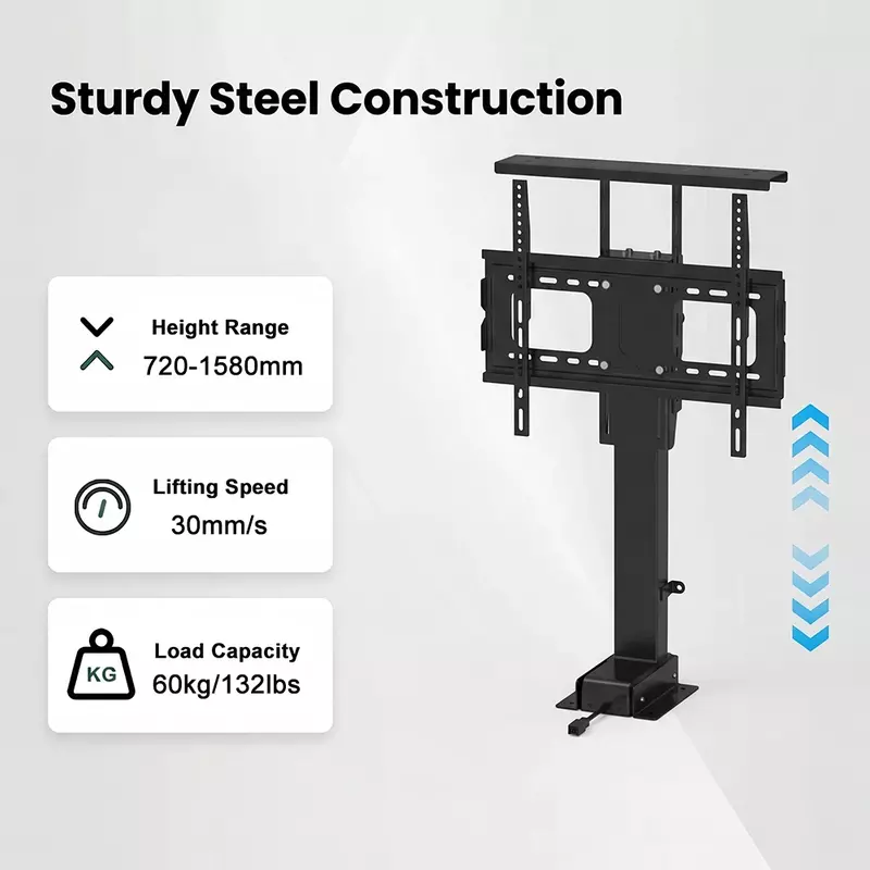NT33-1TV(B) sturdy steel construction with 720 to 1580mm height range