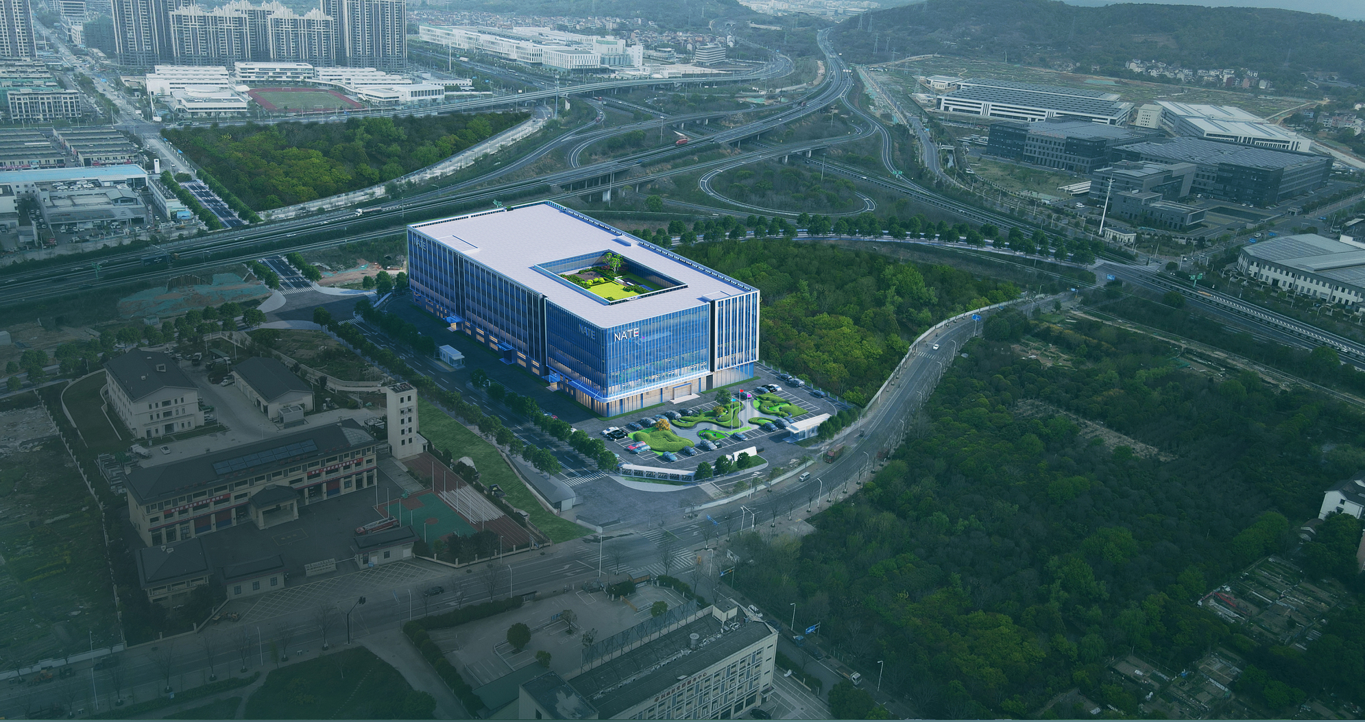 Bird’s-eye view of NATE intelligent manufacturing base