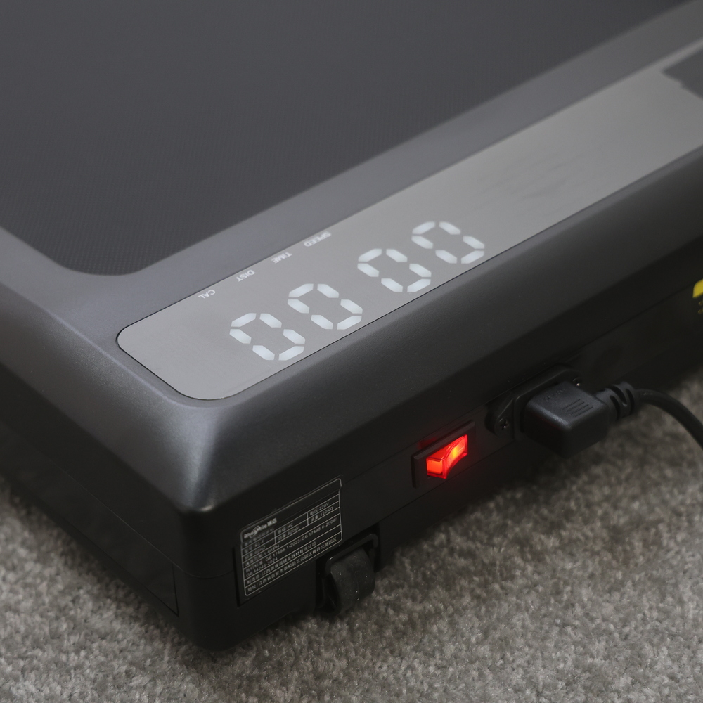 Integrated LED display on the R1 under-desk walking treadmill