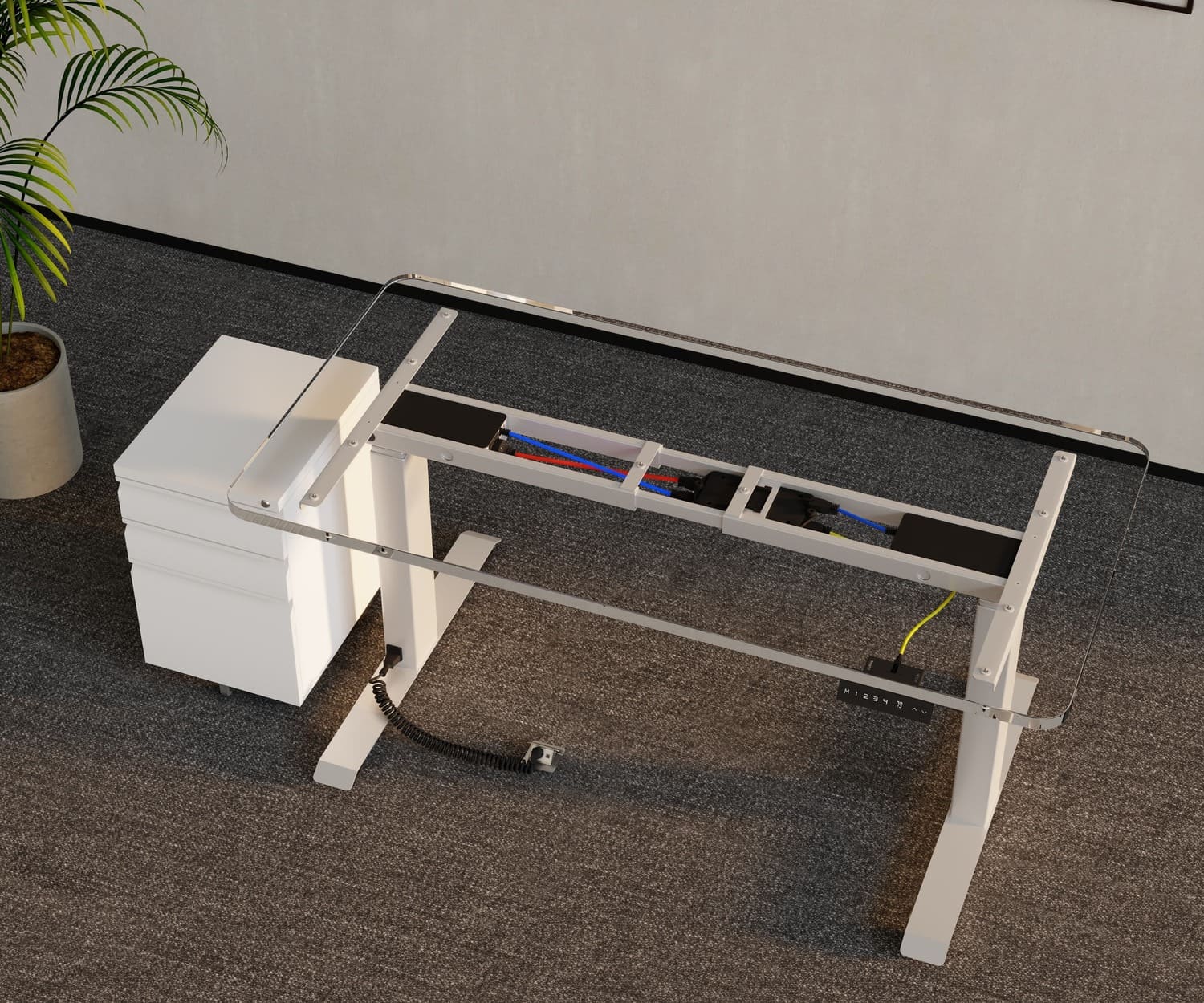 Premium standing desk frame use