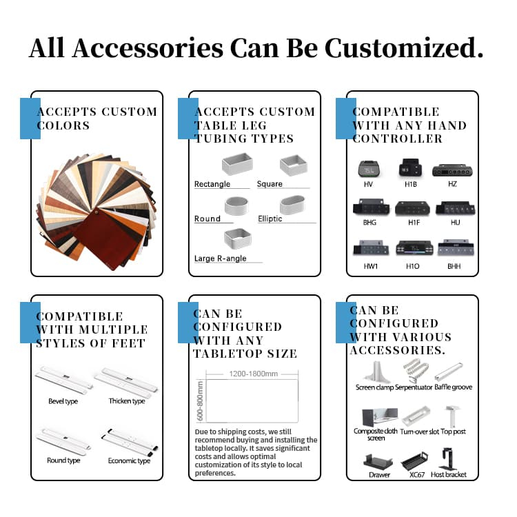 2AF3-KZE1 – Most Customizable Standing Desk for Accessories