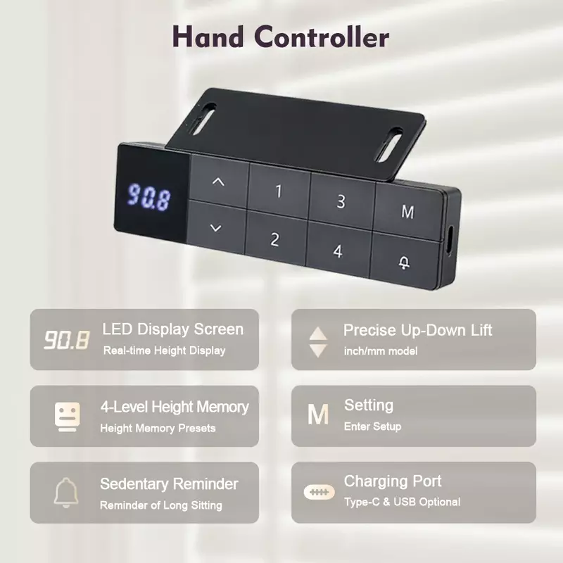 2AF2-D5 gaming desk controller with four memory presets