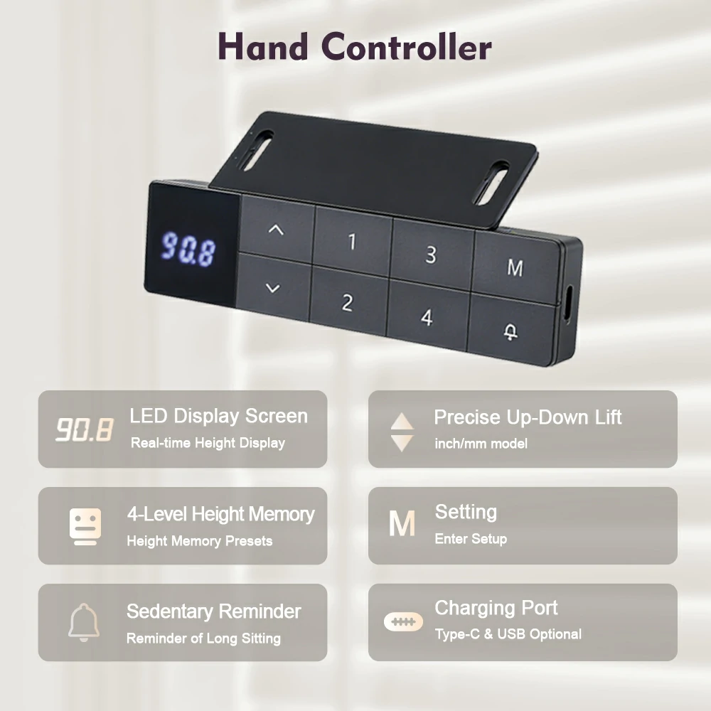 2AF2-D5 gaming desk controller with four memory presets