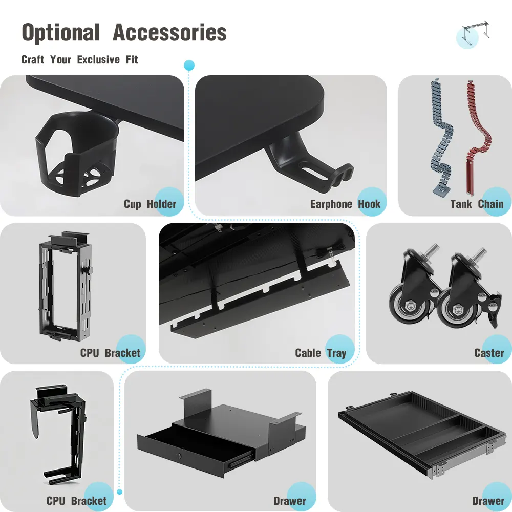 NT33-2SACRF2(D) optional accessories for standing desk projects