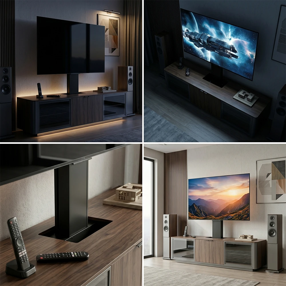 NT33-1TV(A) hidden TV lift bracket for home entertainment cabinet