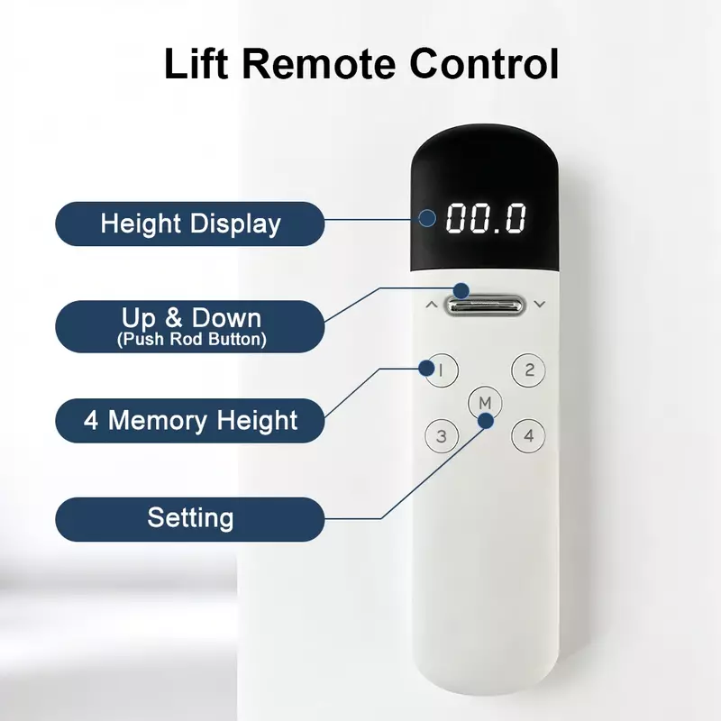 NT33-1TV(B) lift remote control with height display and memory settings