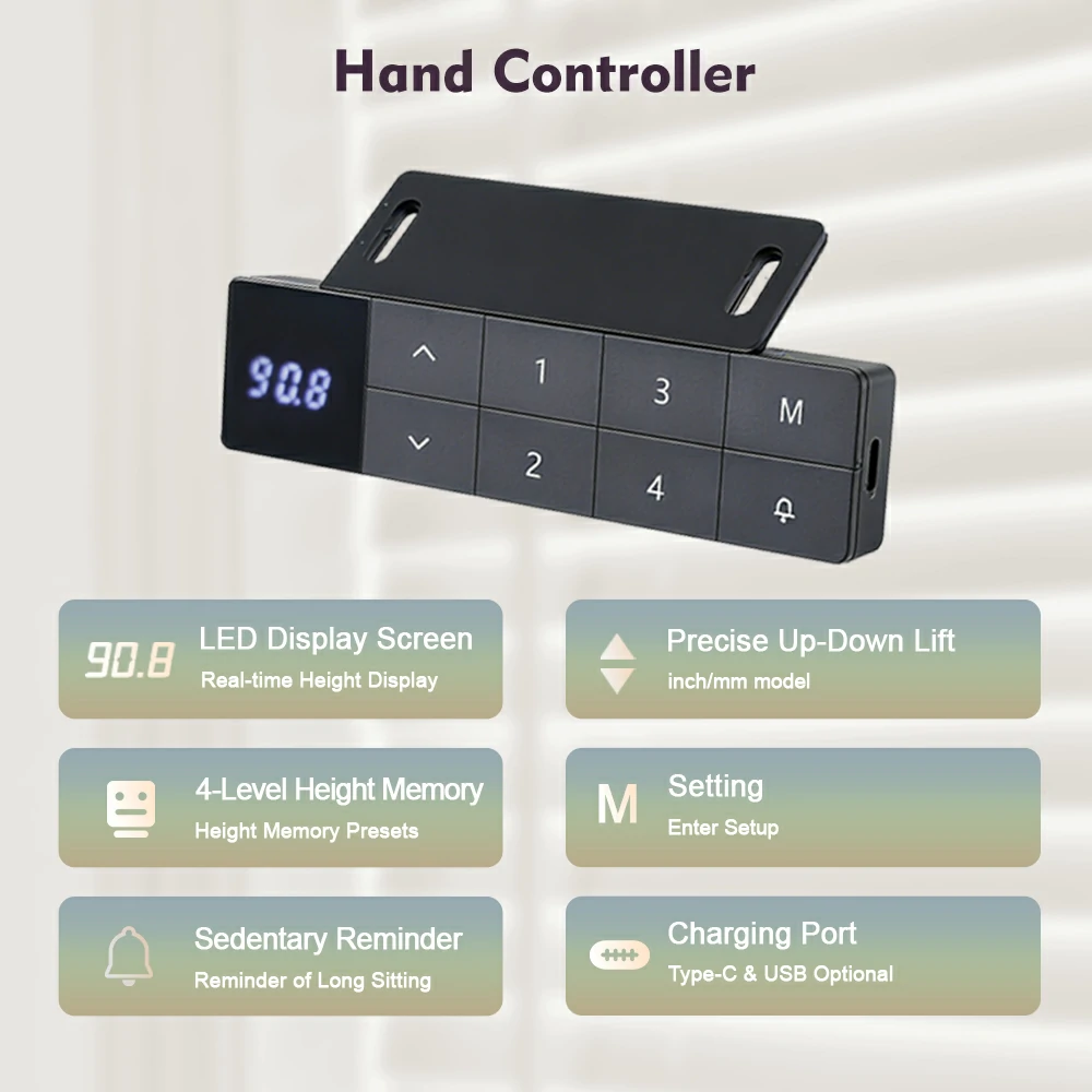 2SACRF2 gaming desk controller with four memory presets